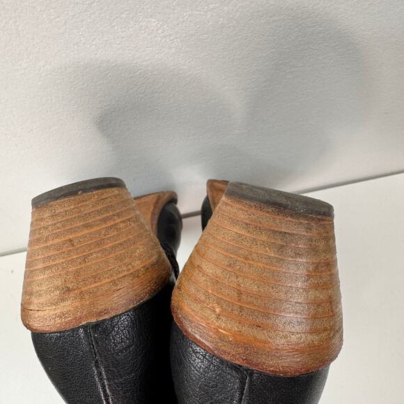 VTG Fiorentini + Baker Rykel Womens Booties Black Leather Side Zip Ankle Boot 37 - Picture 7 of 7